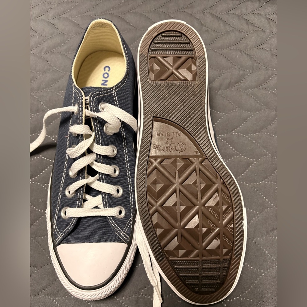 NEW Converse Chuck Taylor All Star Navy Canvas White M9697C Women’s 8 Men's 6 - Picture 2 of 6